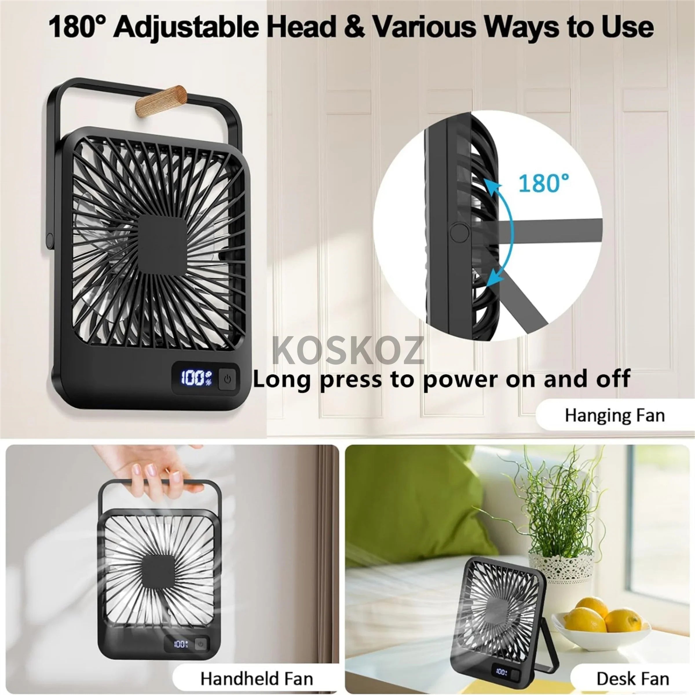 WhisperSoft USB Desk Fan