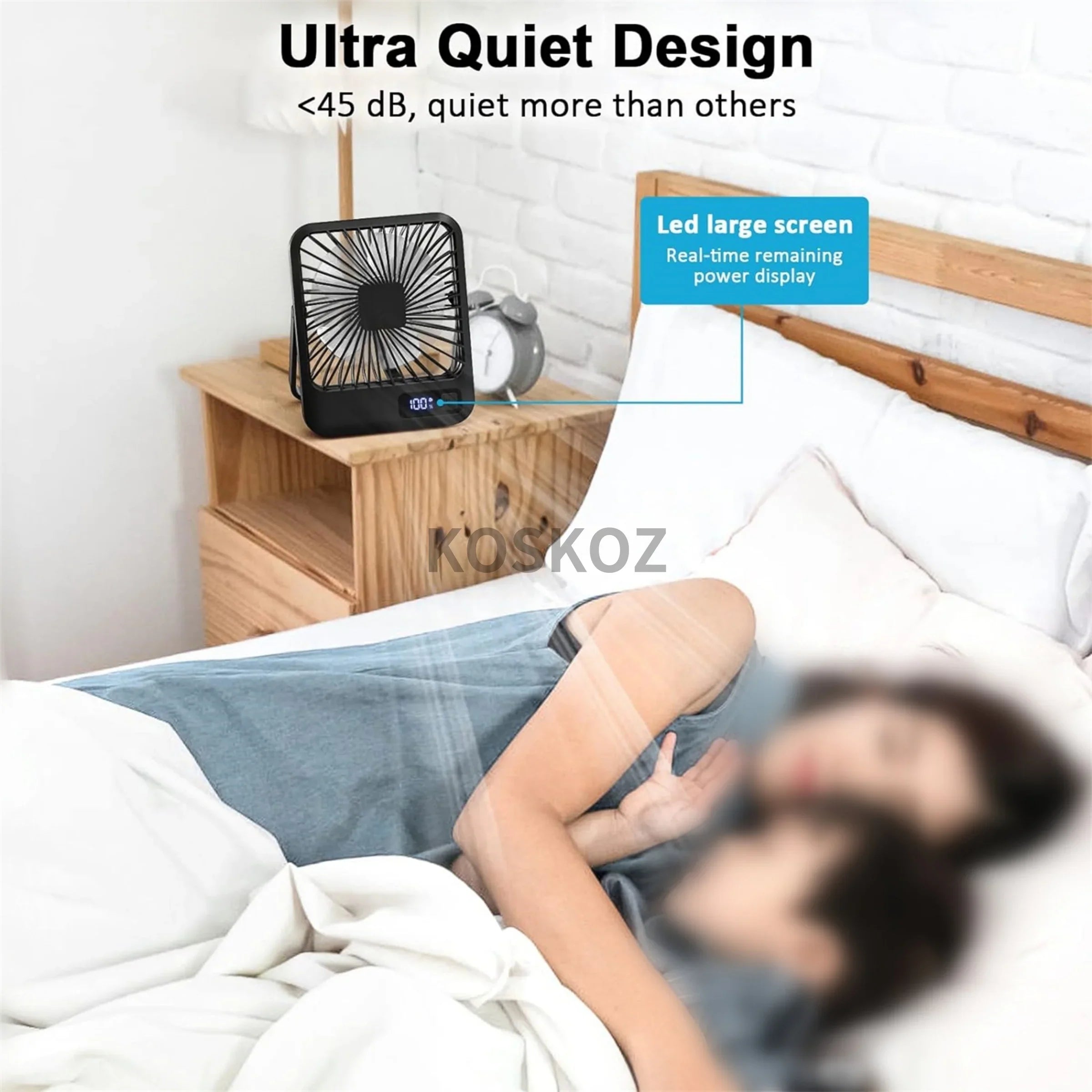 WhisperSoft USB Desk Fan